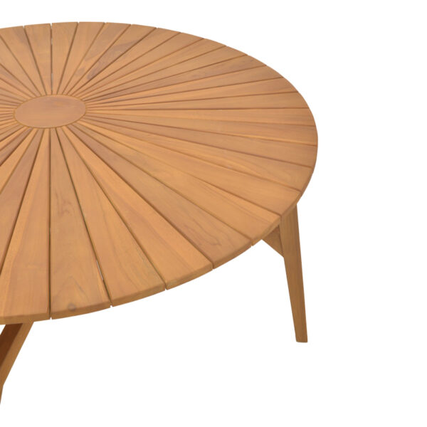 Τραπέζι Colen pakoworld teak ξύλο σε φυσική απόχρωση Φ150x75εκ (x1) - Image 2