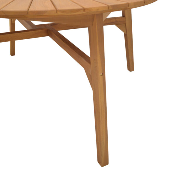 Τραπέζι Colen pakoworld teak ξύλο σε φυσική απόχρωση Φ150x75εκ (x1) - Image 3