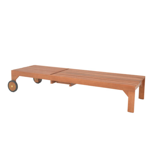 Ξαπλώστρα Sunnie pakoworld meranti ξύλο σε φυσική απόχρωση 200x65x35εκ (x1)