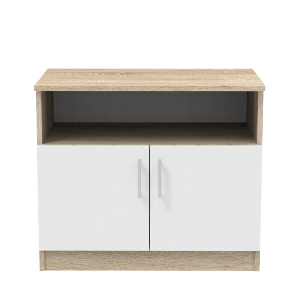 Ντουλάπι χαμηλό Galdow pakoworld σε sonoma-λευκή απόχρωση 80x45x60εκ (x1)