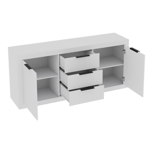 Μπουφές Doha pakoworld σε λευκή απόχρωση 180x45x80.5εκ (x1)