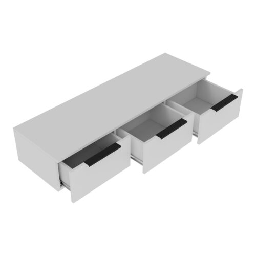 Κονσόλα με 3 συρτάρια Doha pakoworld σε λευκή απόχρωση 120x39x22cm (x1)