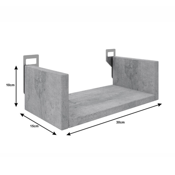 Ραφιέρα τοίχου Derva pakoworld σε oak απόχρωση 30x15x10cm (x1)