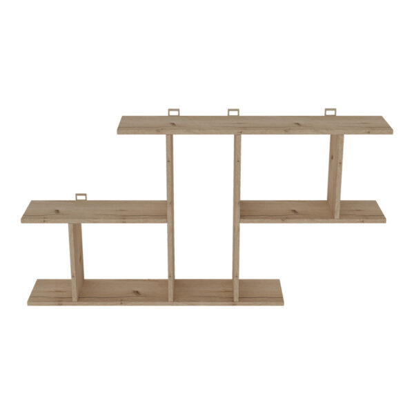 Ραφιέρα τοίχου Vertoura pakoworld σε oak απόχρωση 116x18.5x60cm (x1)