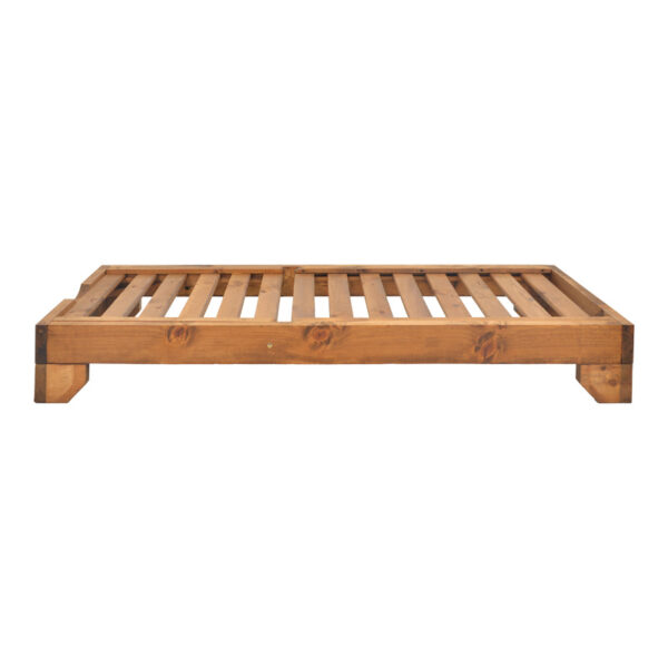Ξαπλώστρα Zalka pakoworld L1 σε καρυδί απόχρωση 66x197x28εκ (x1) - Image 2