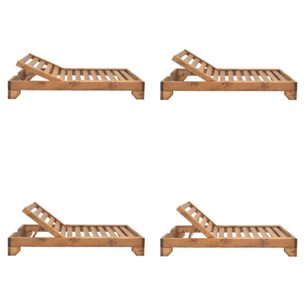 Ξαπλώστρα Zalka pakoworld L1 σε καρυδί απόχρωση 66x197x28εκ (x1) - Image 3