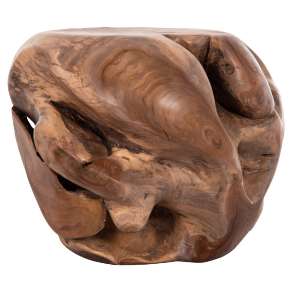 ΒΟΗΘΗΤΙΚΟ ΤΡΑΠΕΖΙ LOGGY HM18295 ΞΥΛΟ TEAK--ΦΥΣΙΚΟ 50x50x50Υεκ. (x1) - Image 4