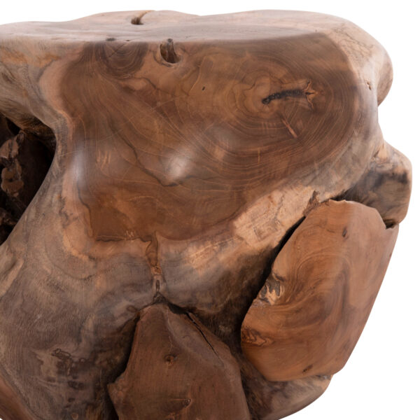 ΒΟΗΘΗΤΙΚΟ ΤΡΑΠΕΖΙ LOGGY HM18295 ΞΥΛΟ TEAK--ΦΥΣΙΚΟ 50x50x50Υεκ. (x1) - Image 9