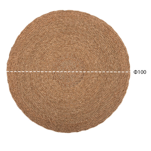 ΧΑΛΙ ΣΤΡΟΓΓΥΛΟ CRATER HM7847 MENDONG GRASS ΣΕ ΦΥΣΙΚΟ ΧΡΩΜΑ Φ100 εκ. (x1) - Image 2