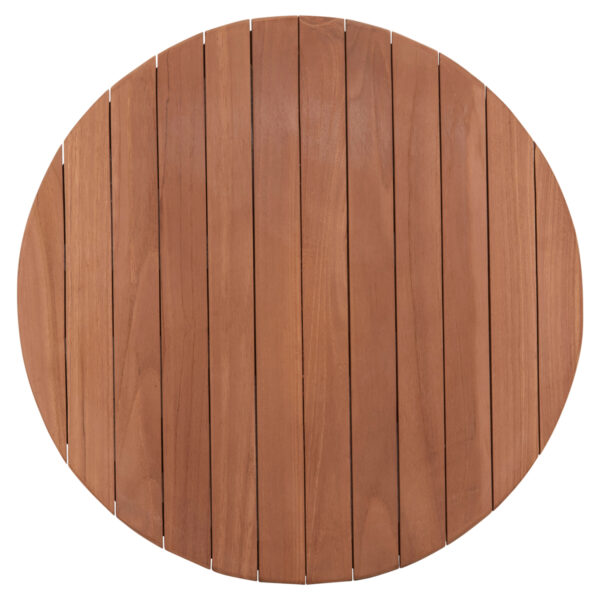 ΕΠΙΦΑΝΕΙΑ ΤΡΑΠΕΖΙΟΥ ΣΤΡΟΓΓΥΛΗ HM18132 ΞΥΛΟ TEAK--ΦΥΣΙΚΟ Φ60x4(πάχος)εκ. (x1) - Image 3