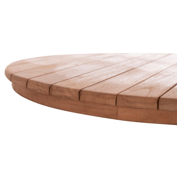 ΕΠΙΦΑΝΕΙΑ ΤΡΑΠΕΖΙΟΥ ΣΤΡΟΓΓΥΛΗ HM18132 ΞΥΛΟ TEAK--ΦΥΣΙΚΟ Φ60x4(πάχος)εκ. (x1) - Image 6