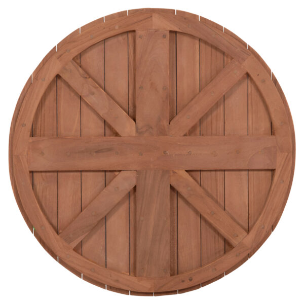 ΕΠΙΦΑΝΕΙΑ ΤΡΑΠΕΖΙΟΥ ΣΤΡΟΓΓΥΛΗ HM18132 ΞΥΛΟ TEAK--ΦΥΣΙΚΟ Φ60x4(πάχος)εκ. (x1) - Image 7