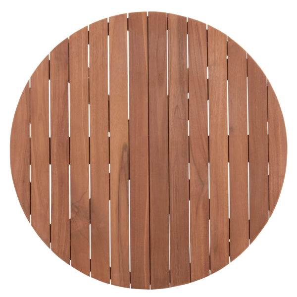 ΕΠΙΦΑΝΕΙΑ ΤΡΑΠΕΖΙΟΥ ΣΤΡΟΓΓΥΛΗ HM18133 ΞΥΛΟ TEAK--ΦΥΣΙΚΟ Φ70x4(πάχος)εκ. (x1) - Image 3