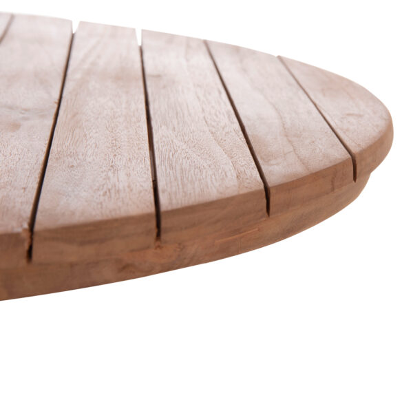 ΕΠΙΦΑΝΕΙΑ ΤΡΑΠΕΖΙΟΥ ΣΤΡΟΓΓΥΛΗ HM18133 ΞΥΛΟ TEAK--ΦΥΣΙΚΟ Φ70x4(πάχος)εκ. (x1) - Image 6