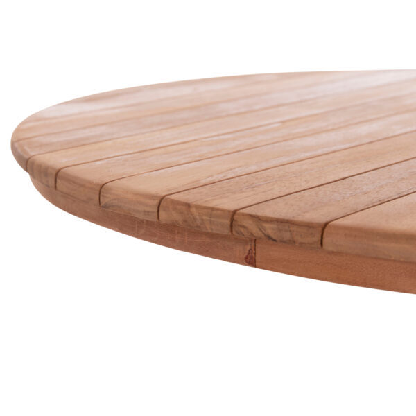 ΕΠΙΦΑΝΕΙΑ ΤΡΑΠΕΖΙΟΥ ΣΤΡΟΓΓΥΛΗ HM18134 ΞΥΛΟ TEAK--ΦΥΣΙΚΟ Φ80x4(πάχος)εκ. (x1) - Image 4