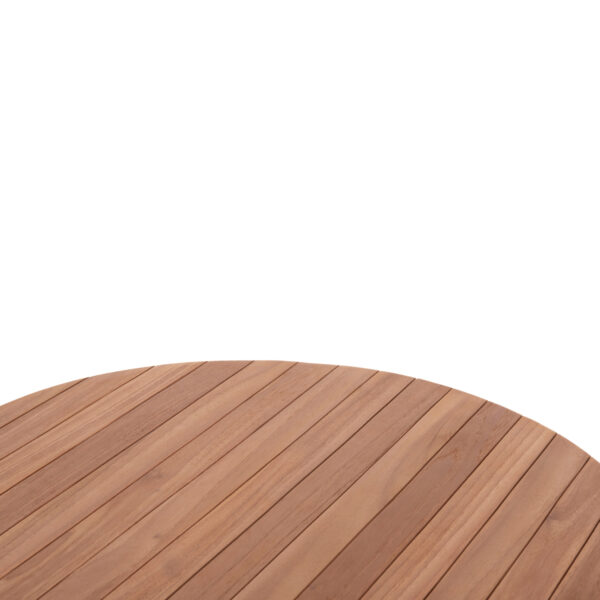 ΕΠΙΦΑΝΕΙΑ ΤΡΑΠΕΖΙΟΥ ΣΤΡΟΓΓΥΛΗ HM18134 ΞΥΛΟ TEAK--ΦΥΣΙΚΟ Φ80x4(πάχος)εκ. (x1) - Image 5