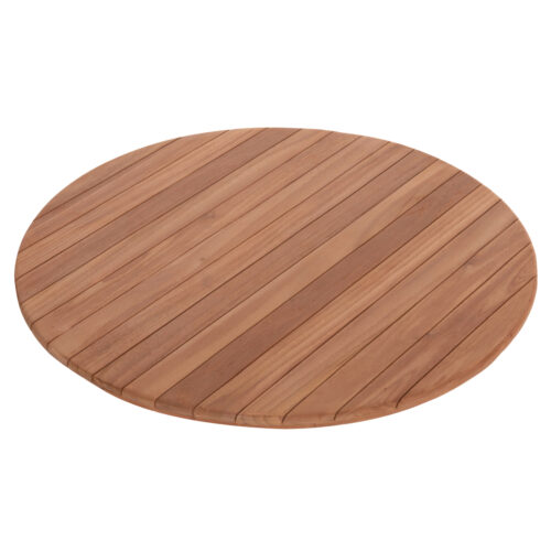 ΕΠΙΦΑΝΕΙΑ ΤΡΑΠΕΖΙΟΥ ΣΤΡΟΓΓΥΛΗ HM18134 ΞΥΛΟ TEAK--ΦΥΣΙΚΟ Φ80x4(πάχος)εκ. (x1)