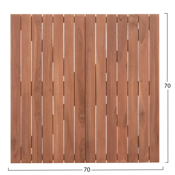 ΕΠΙΦΑΝΕΙΑ ΤΡΑΠΕΖΙΟΥ ΤΕΤΡΑΓΩΝΗ HM18136 ΞΥΛΟ TEAK--ΦΥΣΙΚΟ 70x70x4(πάχος)εκ. (x1) - Image 2