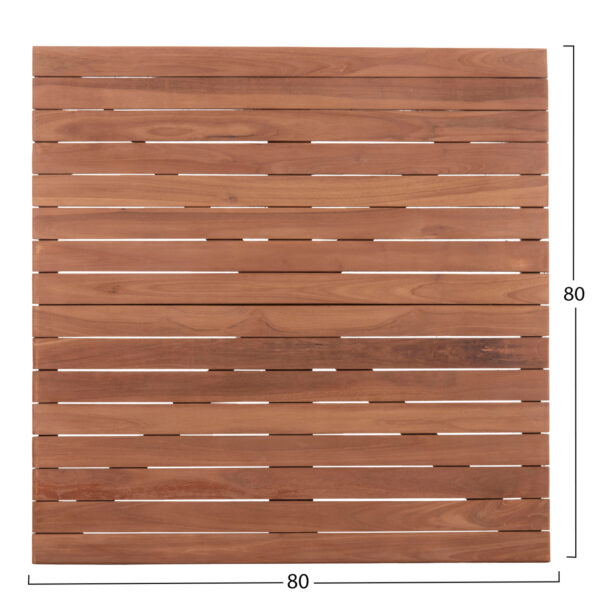 ΕΠΙΦΑΝΕΙΑ ΤΡΑΠΕΖΙΟΥ ΤΕΤΡΑΓΩΝΗ HM18137 ΞΥΛΟ TEAK--ΦΥΣΙΚΟ 80x80x4(πάχος)εκ. (x1) - Image 2