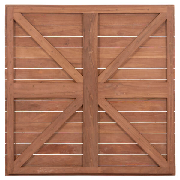 ΕΠΙΦΑΝΕΙΑ ΤΡΑΠΕΖΙΟΥ ΤΕΤΡΑΓΩΝΗ HM18137 ΞΥΛΟ TEAK--ΦΥΣΙΚΟ 80x80x4(πάχος)εκ. (x1) - Image 8