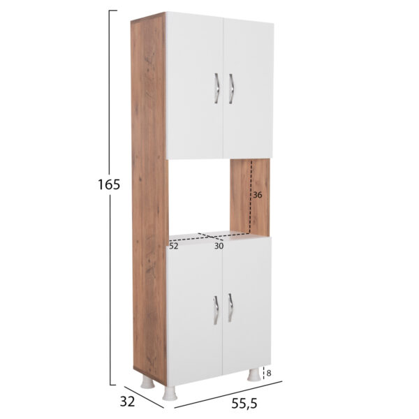 ΕΠΙΠΛΟ ΚΟΥΖΙΝΑΣ/ΝΤΟΥΛΑΠΙ RAD HM18196.04 ΜΕΛΑΜΙΝΗ ΦΥΣΙΚΟ-ΛΕΥΚΟ 55,5x32x165Υεκ. (x1) - Image 2