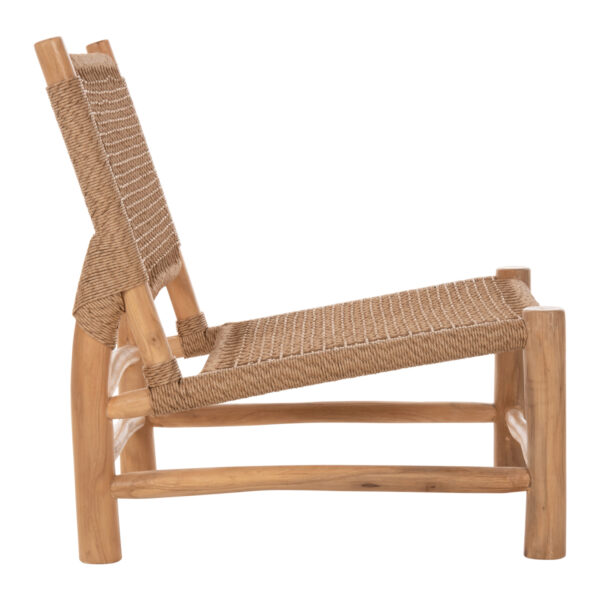 ΚΑΡΕΚΛΑ LONDER HM5986 ΞΥΛΟ TEAK ΣΕ ΦΥΣΙΚΟ ΚΑΙ ΣΥΝΘΕΤΙΚΟ RATTAN 63x77x77Υεκ. (x1) - Image 4