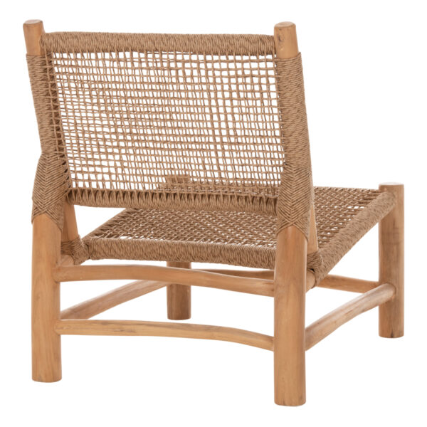 ΚΑΡΕΚΛΑ LONDER HM5986 ΞΥΛΟ TEAK ΣΕ ΦΥΣΙΚΟ ΚΑΙ ΣΥΝΘΕΤΙΚΟ RATTAN 63x77x77Υεκ. (x1) - Image 5