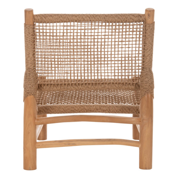 ΚΑΡΕΚΛΑ LONDER HM5986 ΞΥΛΟ TEAK ΣΕ ΦΥΣΙΚΟ ΚΑΙ ΣΥΝΘΕΤΙΚΟ RATTAN 63x77x77Υεκ. (x1) - Image 6