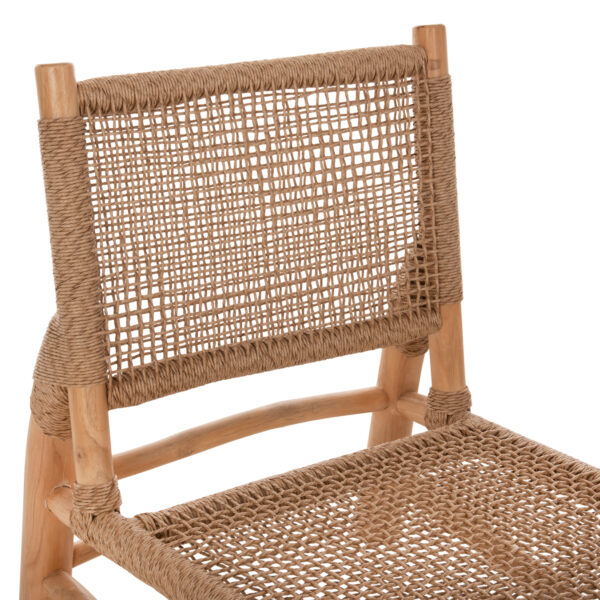 ΚΑΡΕΚΛΑ LONDER HM5986 ΞΥΛΟ TEAK ΣΕ ΦΥΣΙΚΟ ΚΑΙ ΣΥΝΘΕΤΙΚΟ RATTAN 63x77x77Υεκ. (x1) - Image 7