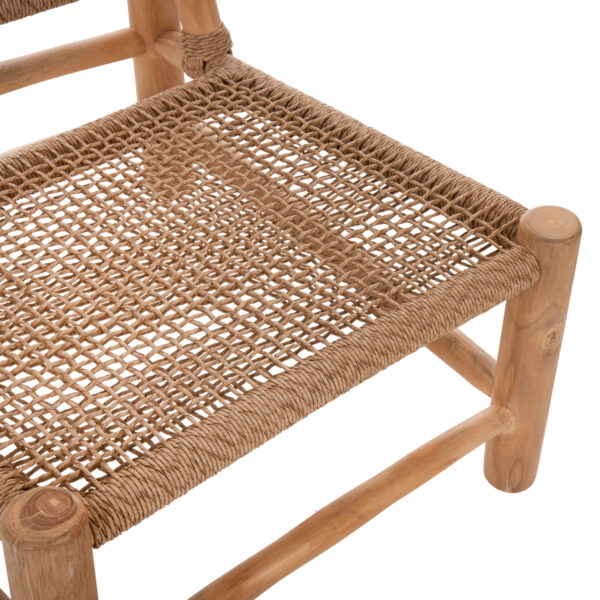 ΚΑΡΕΚΛΑ LONDER HM5986 ΞΥΛΟ TEAK ΣΕ ΦΥΣΙΚΟ ΚΑΙ ΣΥΝΘΕΤΙΚΟ RATTAN 63x77x77Υεκ. (x1) - Image 8