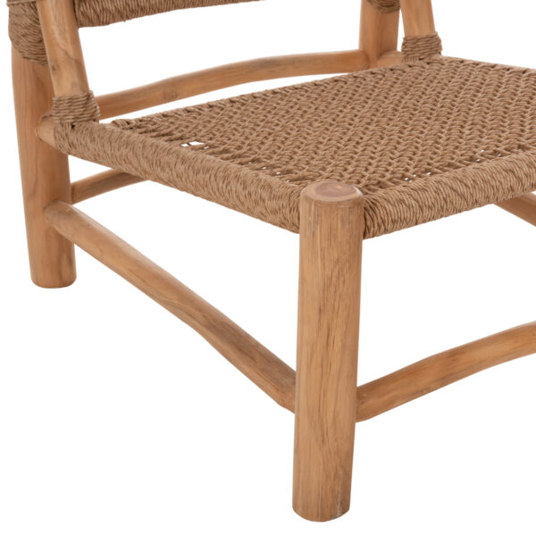 ΚΑΡΕΚΛΑ LONDER HM5986 ΞΥΛΟ TEAK ΣΕ ΦΥΣΙΚΟ ΚΑΙ ΣΥΝΘΕΤΙΚΟ RATTAN 63x77x77Υεκ. (x1) - Image 9