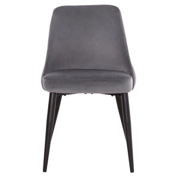 ΚΑΡΕΚΛΑ SERENITY HM8527.11 ΒΕΛΟΥΔΟ ΓΚΡΙ ΜΕ ΜΑΥΡΑ ΜΕΤΑΛΛΙΚΑ ΠΟΔΙΑ 51x54x83,5Υεκ. (x2) - Image 3