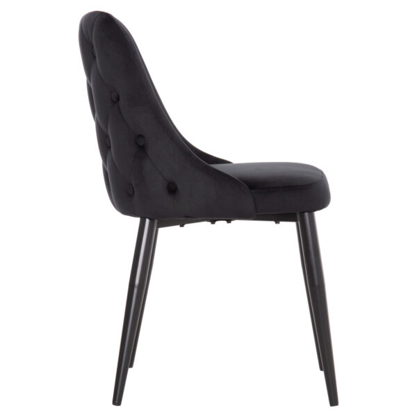 ΚΑΡΕΚΛΑ SERENITY HM8527.14 ΒΕΛΟΥΔΟ ΜΑΥΡΟ ΜΕ ΜΑΥΡΑ ΜΕΤΑΛΛΙΚΑ ΠΟΔΙΑ 51x54x83,5Υεκ. (x2) - Image 4