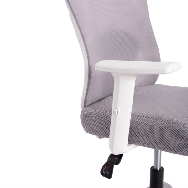 ΚΑΡΕΚΛΑ ΓΡΑΦΕΙΟΥ MEXER HM1195.02 ΓΚΡΙ MESH-ΜΕΤΑΛ.ΒΑΣΗ-ΣΚΕΛΕΤΟΣ ΛΕΥΚΟΣ 68x70x136Υεκ. (x1) - Image 16