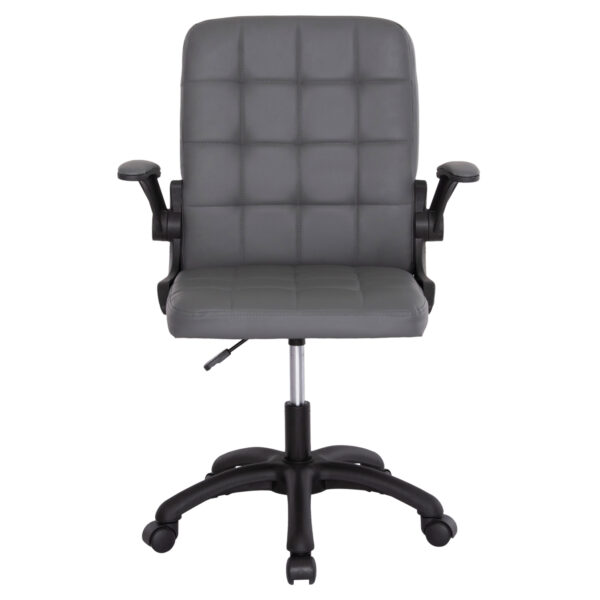 ΚΑΡΕΚΛΑ ΓΡΑΦΕΙΟΥ PORTIMA HM1197.03 ΓΚΡΙ PVC-ΜΑΥΡΟΣ NYLON ΣΚΕΛΕΤΟΣ & ΒΑΣΗ 66.5x60x97Υεκ (x1) - Image 10