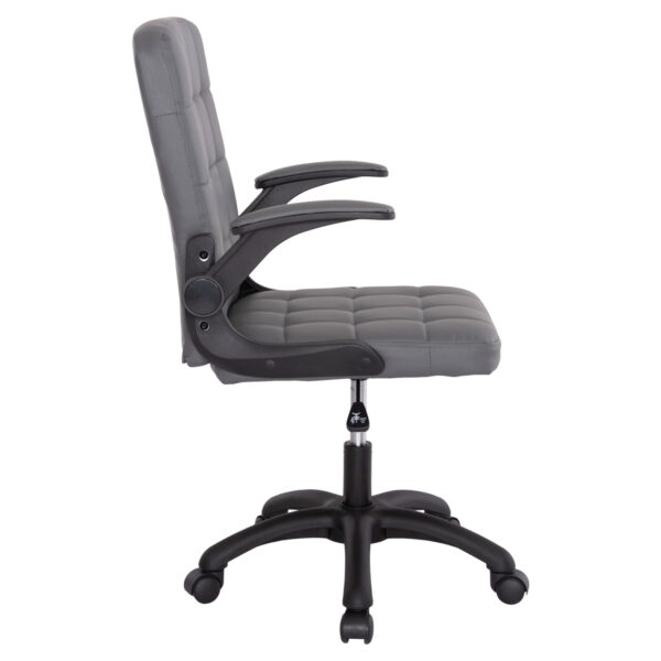 ΚΑΡΕΚΛΑ ΓΡΑΦΕΙΟΥ PORTIMA HM1197.03 ΓΚΡΙ PVC-ΜΑΥΡΟΣ NYLON ΣΚΕΛΕΤΟΣ & ΒΑΣΗ 66.5x60x97Υεκ (x1) - Image 11
