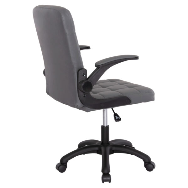 ΚΑΡΕΚΛΑ ΓΡΑΦΕΙΟΥ PORTIMA HM1197.03 ΓΚΡΙ PVC-ΜΑΥΡΟΣ NYLON ΣΚΕΛΕΤΟΣ & ΒΑΣΗ 66.5x60x97Υεκ (x1) - Image 12