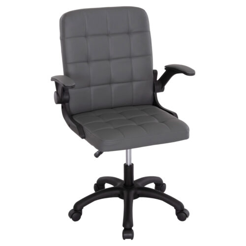 ΚΑΡΕΚΛΑ ΓΡΑΦΕΙΟΥ PORTIMA HM1197.03 ΓΚΡΙ PVC-ΜΑΥΡΟΣ NYLON ΣΚΕΛΕΤΟΣ & ΒΑΣΗ 66.5x60x97Υεκ (x1)