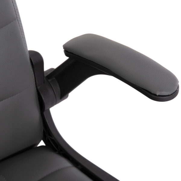 ΚΑΡΕΚΛΑ ΓΡΑΦΕΙΟΥ PORTIMA HM1197.03 ΓΚΡΙ PVC-ΜΑΥΡΟΣ NYLON ΣΚΕΛΕΤΟΣ & ΒΑΣΗ 66.5x60x97Υεκ (x1) - Image 15
