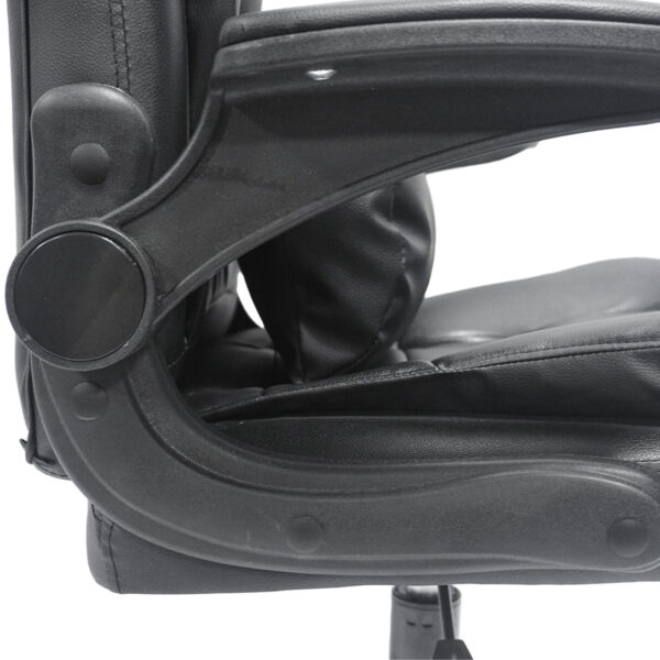ΚΑΡΕΚΛΑ ΓΡΑΦΕΙΟΥ CANAN HM1201 ΜΑΥΡO PVC-ΜΑΥΡΟ NYLON-ΒΑΣΗ ΧΡΩΜΙΟΥ 66x61x105Υεκ. (x1) - Image 13