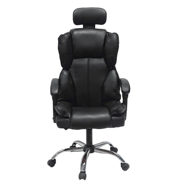 ΚΑΡΕΚΛΑ ΓΡΑΦΕΙΟΥ OCTAVIUS HM1202 ΜΑΥΡΟ PVC & NYLON-ΜΕΤΑΛ.ΧΡΩΜΙΟ ΒΑΣΗ 63x73x129Υεκ (x1) - Image 9