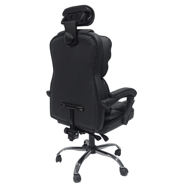 ΚΑΡΕΚΛΑ ΓΡΑΦΕΙΟΥ OCTAVIUS HM1202 ΜΑΥΡΟ PVC & NYLON-ΜΕΤΑΛ.ΧΡΩΜΙΟ ΒΑΣΗ 63x73x129Υεκ (x1) - Image 12