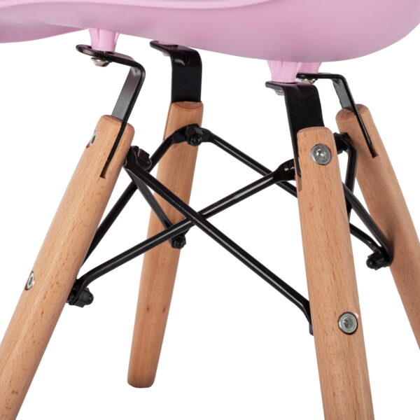 ΚΑΡΕΚΛΑ TWIST KID ΤΜΧ.HM8453.05 ΞΥΛΙΝΑ ΠΟΔΙΑ & ΚΑΘΙΣΜΑ ΡΟΖ PP 30,5Χ33Χ59 ΕΚ (x4) - Image 8