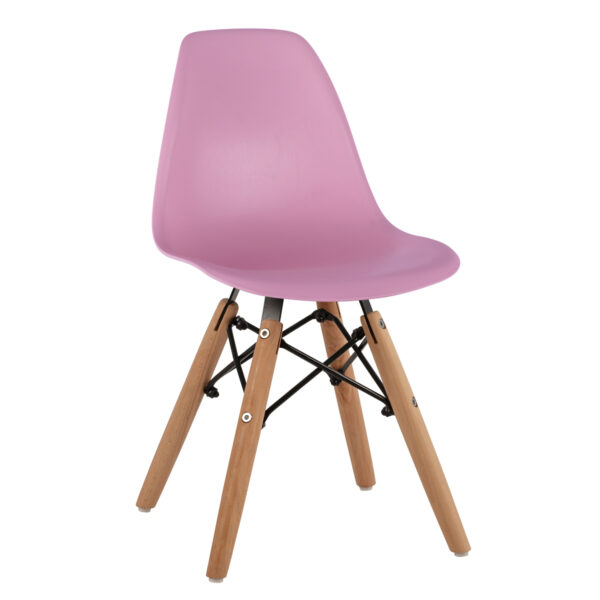 ΚΑΡΕΚΛΑ TWIST KID ΤΜΧ.HM8453.05 ΞΥΛΙΝΑ ΠΟΔΙΑ & ΚΑΘΙΣΜΑ ΡΟΖ PP 30,5Χ33Χ59 ΕΚ (x4) - Image 3