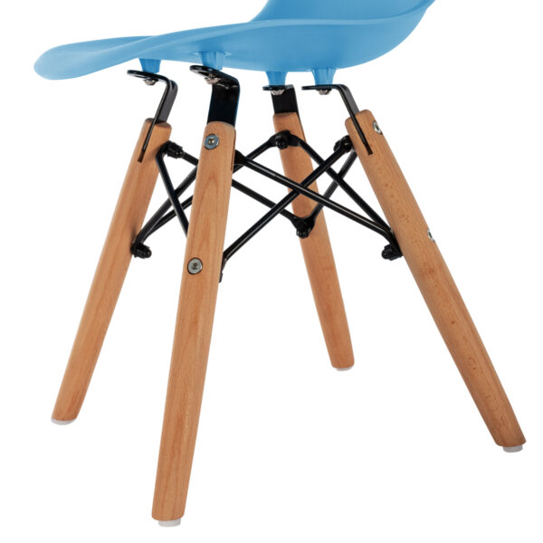 ΚΑΡΕΚΛΑ TWIST KID ΤΜΧ.HM8453.08 ΞΥΛΙΝΑ ΠΟΔΙΑ & ΚΑΘΙΣΜΑ ΜΠΛΕ PP 30,5Χ33Χ59 ΕΚ (x4) - Image 9