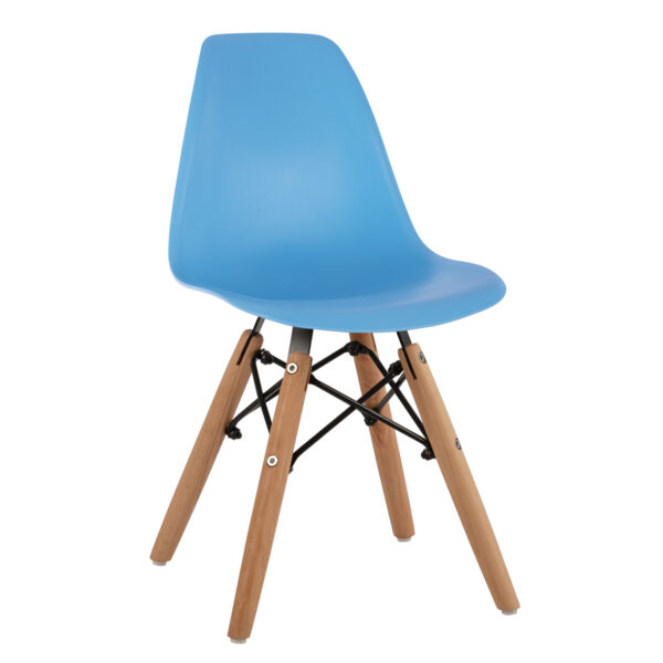 ΚΑΡΕΚΛΑ TWIST KID ΤΜΧ.HM8453.08 ΞΥΛΙΝΑ ΠΟΔΙΑ & ΚΑΘΙΣΜΑ ΜΠΛΕ PP 30,5Χ33Χ59 ΕΚ (x4) - Image 3