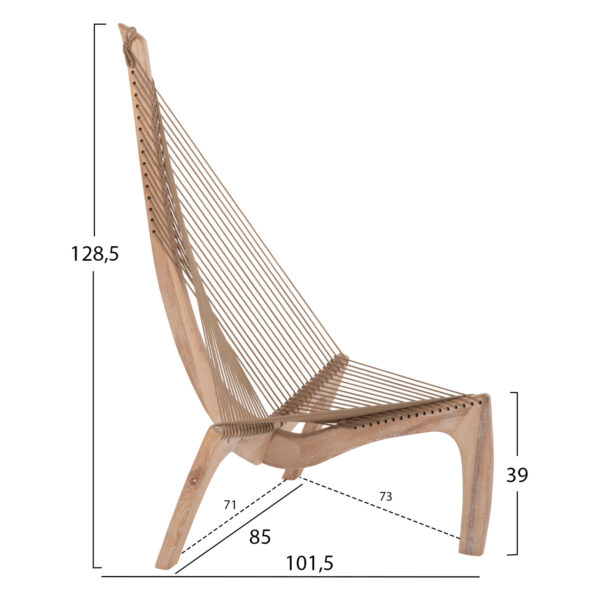 ΚΑΡΕΚΛΑ ΣΑΛΟΝΙΟΥ HARP HM9861 ΞΥΛΟ ΦΡΑΞΙΝΟΣ-ΣΥΝΘ. ΣΧΟΙΝΙ-ΦΥΣΙΚΟ 85x101,5x128,5Yεκ. (x1) - Image 2