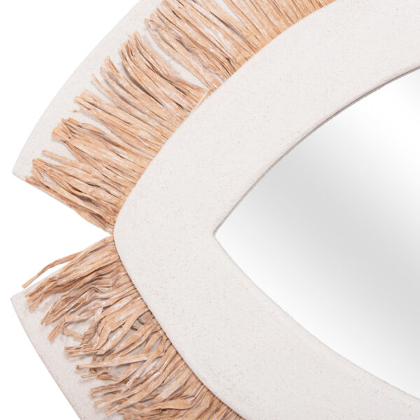 ΚΑΘΡΕΠΤΗΣ ΤΟΙΧΟΥ ΣΕΙΡΑ SANTORINI HM4529 MDF ΥΠΟΛΕΥΚΟ-ΔΙΑΚΟΣΜΗΣΗ ΣΕ ΜΠΕΖ 81x1,8x54Υεκ. (x1) - Image 4