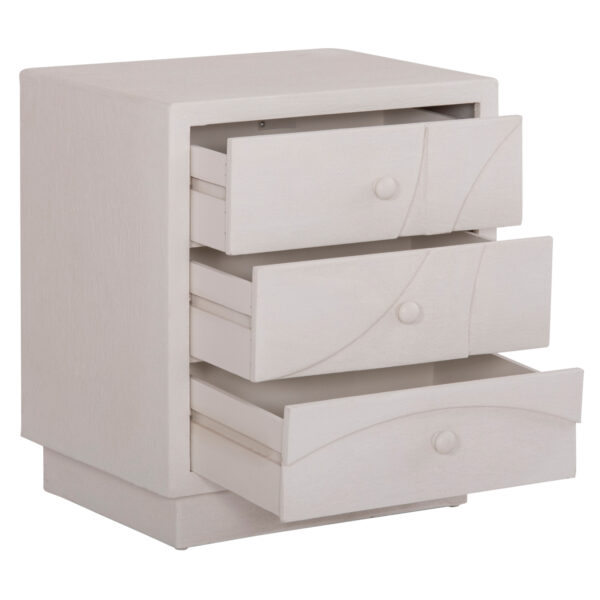 ΚΟΜΟΔΙΝΟ ΣΕΙΡΑ SANTORINI HM18047 MDF ΣΕ ΥΠΟΛΕΥΚΟ ΧΡΩΜΑ-3 ΣΥΡΤΑΡIA 48x38x55,5Υεκ. (x1) - Image 7