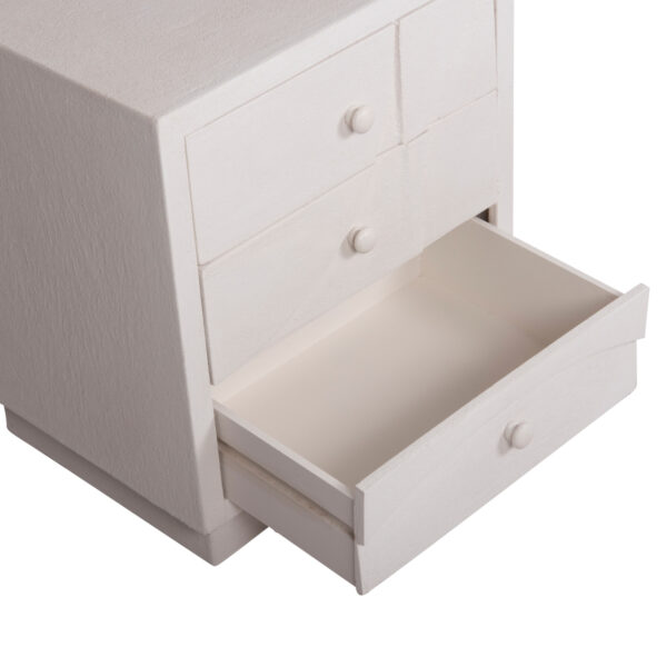 ΚΟΜΟΔΙΝΟ ΣΕΙΡΑ SANTORINI HM18047 MDF ΣΕ ΥΠΟΛΕΥΚΟ ΧΡΩΜΑ-3 ΣΥΡΤΑΡIA 48x38x55,5Υεκ. (x1) - Image 9